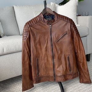 NEW Italian Leather Men’s Moto Jacket